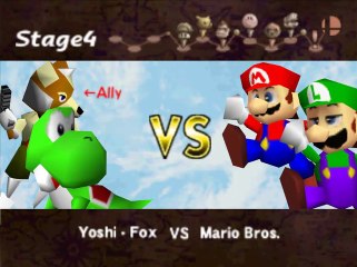 Super Smash Bros. (NTSC-U): 1P Game: Very Hard: 4 Conditions: Yoshi [1] Pikachu aux soins intensifs