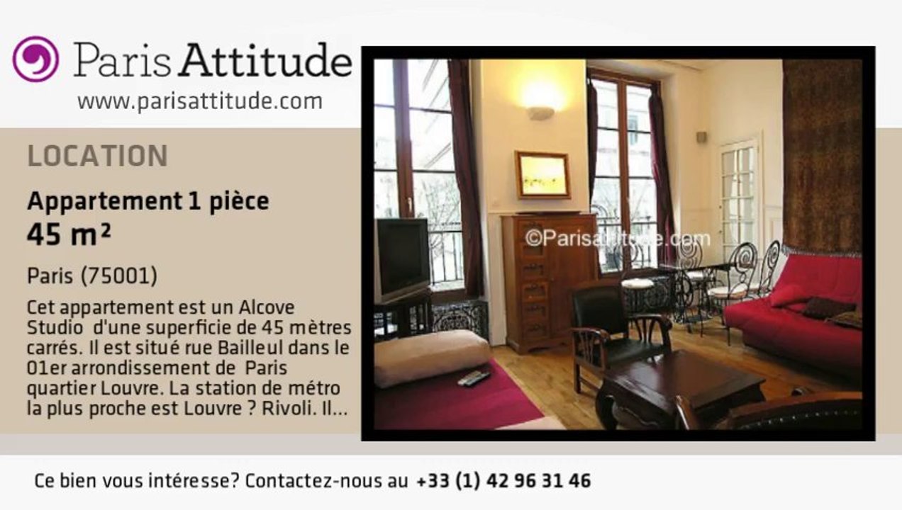 Appartement Alcove Studio à louer - Louvre, Paris - Ref. 2044