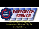 $29 Garage Door Spring Replacement Missouri City TX 817-524-6741