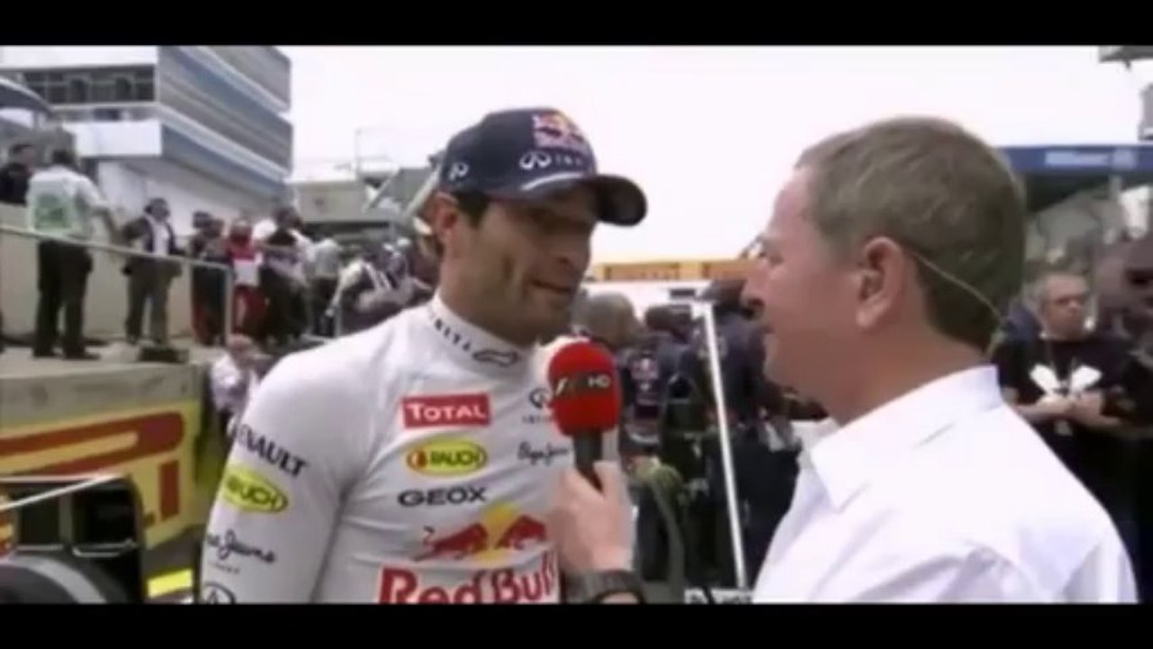 Sky Sports F1: Mark Webber Pre-Race Grid interview (2013 Brazilian Grand Prix)