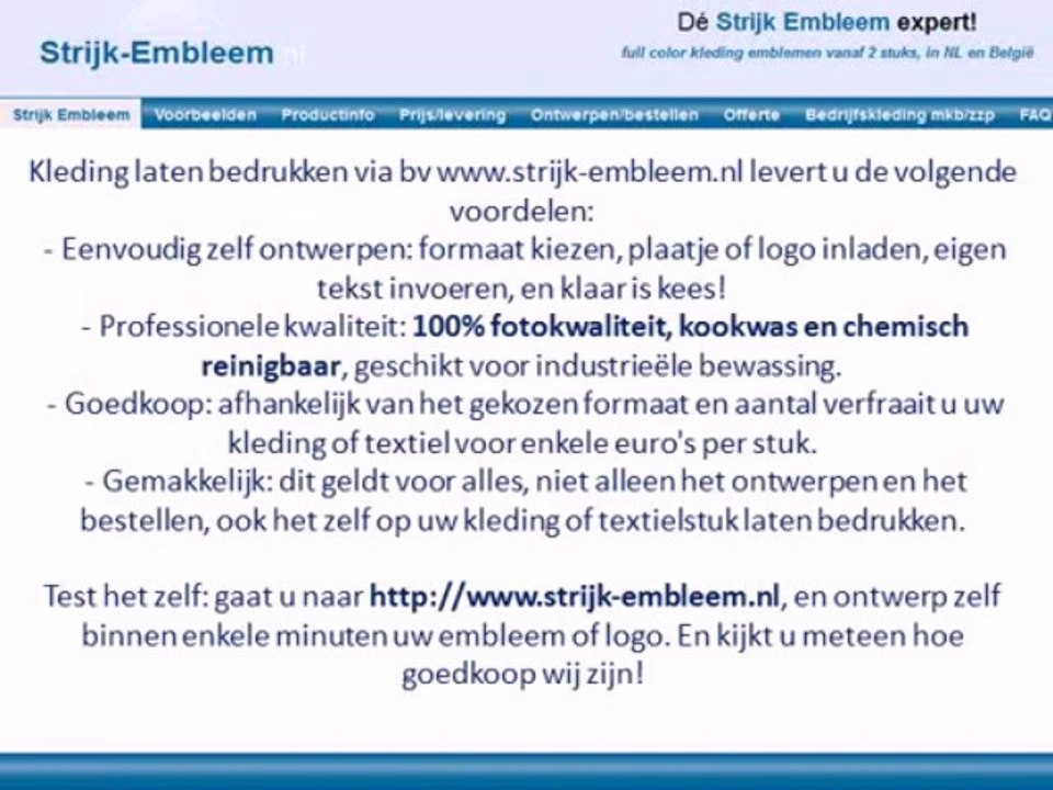 Embleem op kleding bedrukken