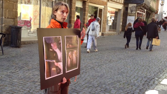 Manifestation contre le gavage des canards à foie gras