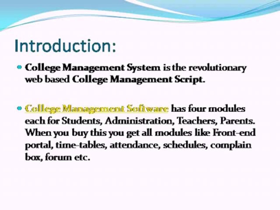 College Management System, College Management Software, College Management Script