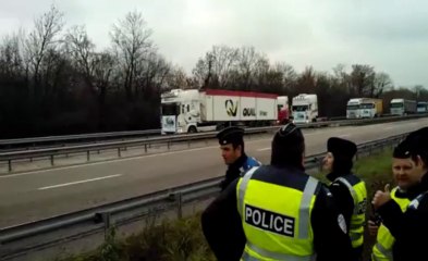 Manifestation des routiers en Meurthe-et-Moselle
