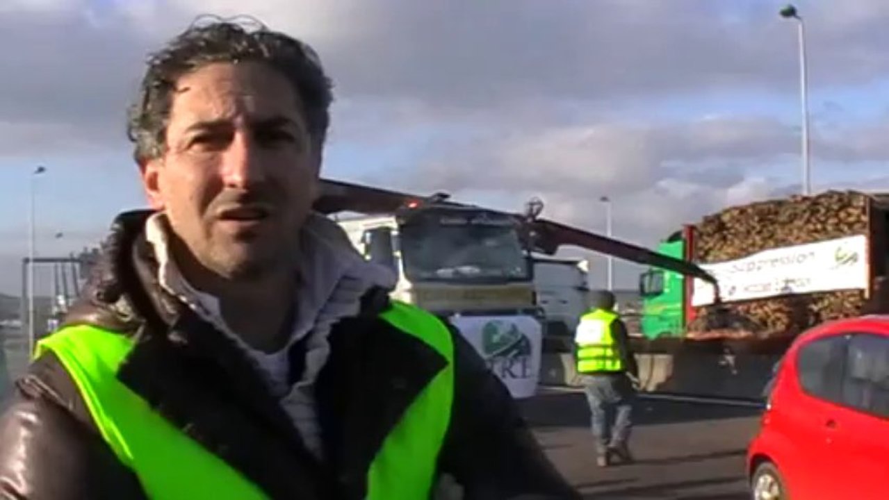 VESOUL : MOUVEMENT DE GROGNE DES TRANSPORTEURS ROUTIERS CONTRE L'ECOTAXE, ACTE 2