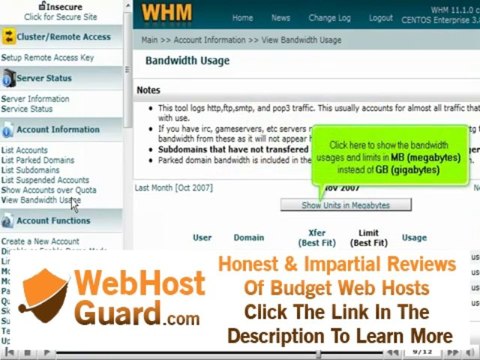 How to limit bandwidth usage in WHM - Canadian Web Hosting