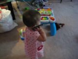 So funny! A cute Baby talking on the phone!