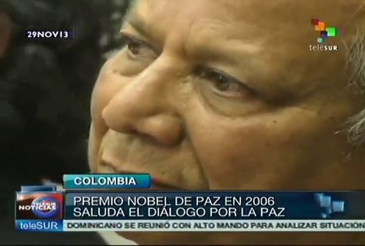 Nobel de paz, Muhammad Yunus, saluda Diálogos de Paz en Colombia
