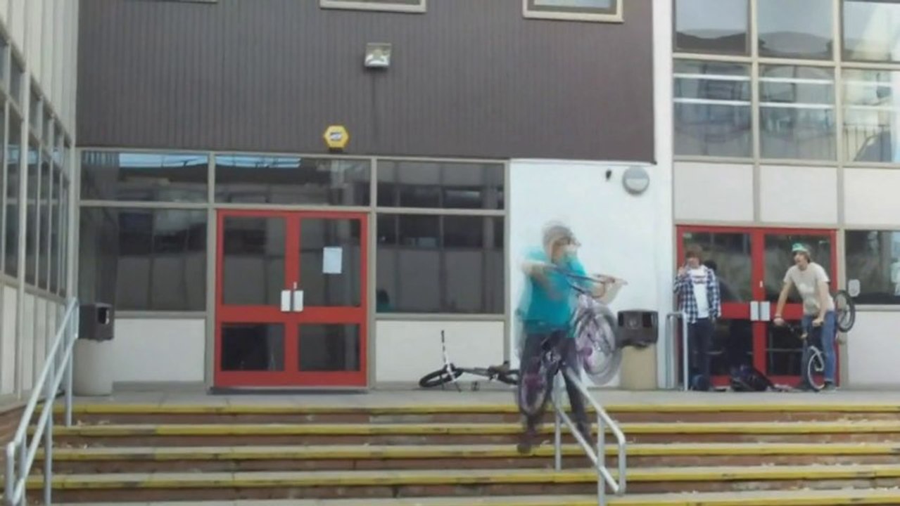 Bmx Rail Grind Nut Shot