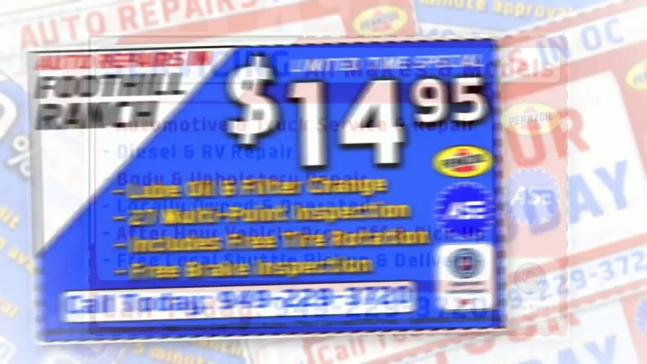 (949) 229-3720 Ford Lube Oil & Filter Change Coto de Caza