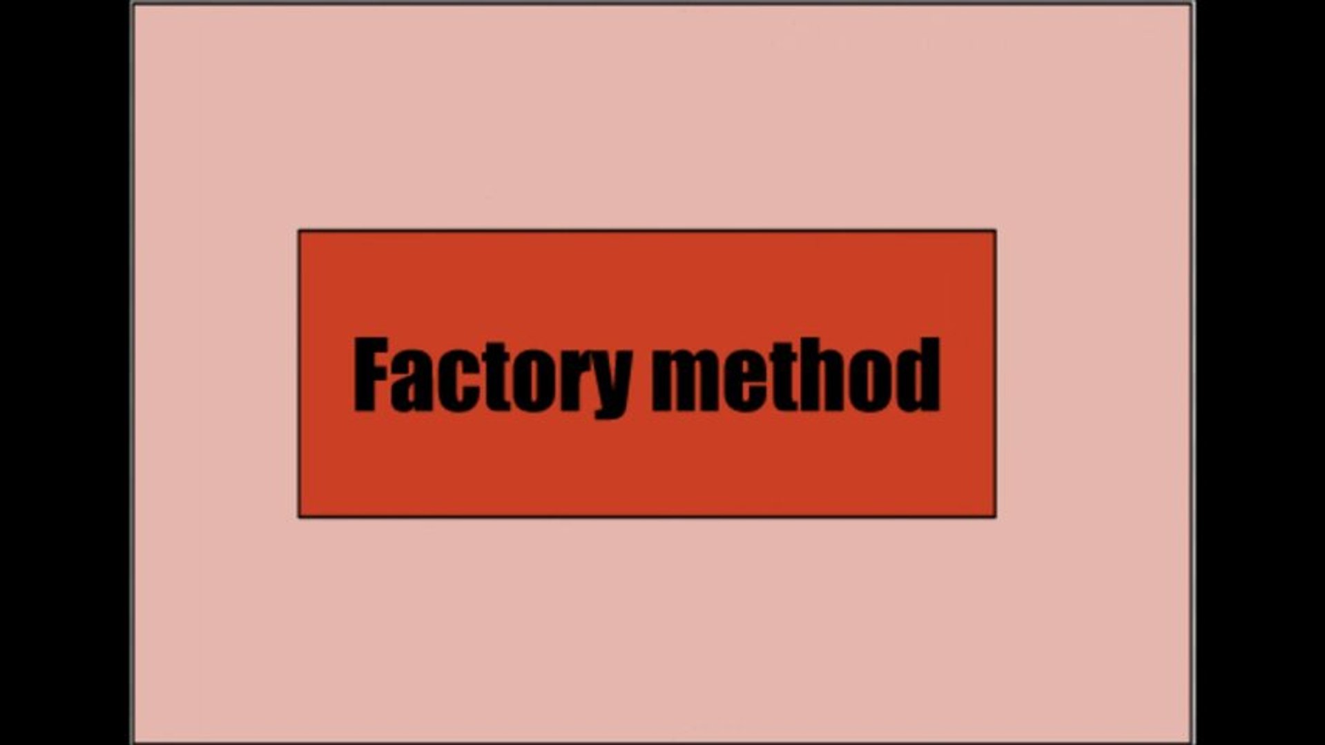 Factory method, Design pattern