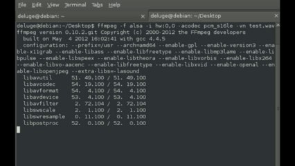 Audio Capture with FFmpeg (ALSA)