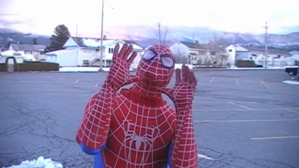 Spider-Man Flips Off A Tall Building