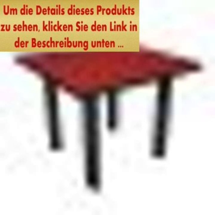 Angebote 36" Recycled Earth-Friendly Square Dining Table - Sunset Red with Black Frame