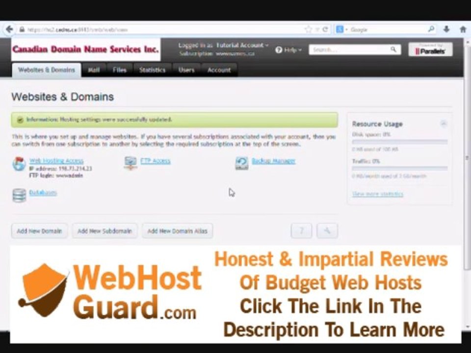 CADNS - Initial hosting setup