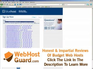 Domain name Reg with Blue Host