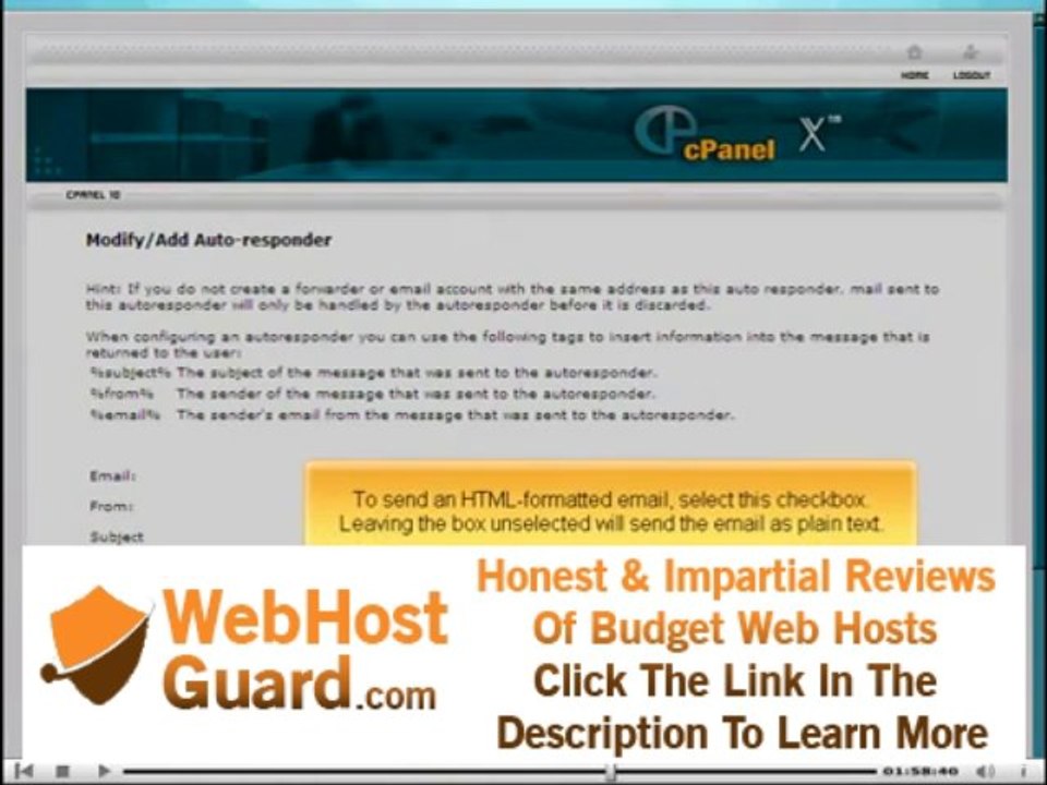 X Skin Creating an auto responder on Cpanel Adult-Hosting.com
