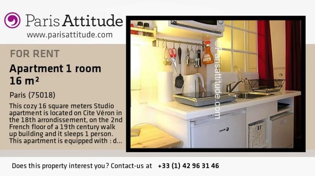 Studio Apartment for rent - Montmartre, Paris - Ref. 2826