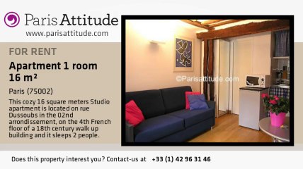 Studio Apartment for rent - Montorgueil, Paris - Ref. 4951