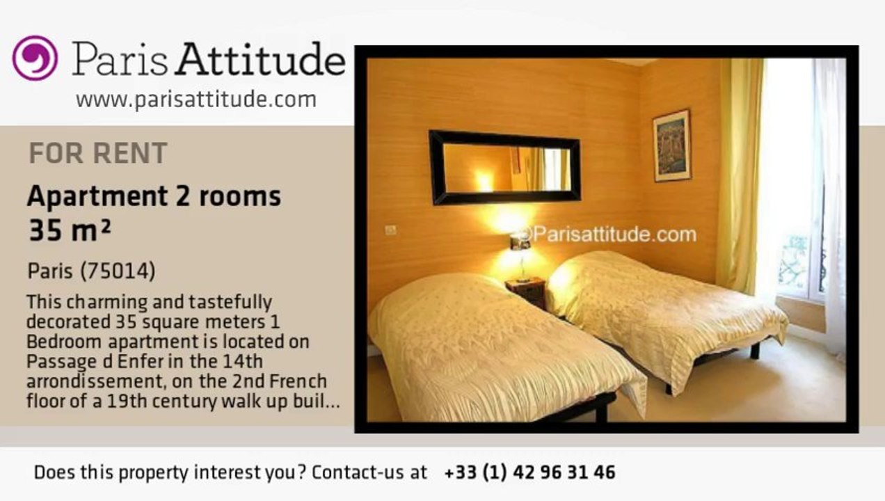 1 Bedroom Apartment for rent - Denfert Rochereau, Paris - Ref. 4169