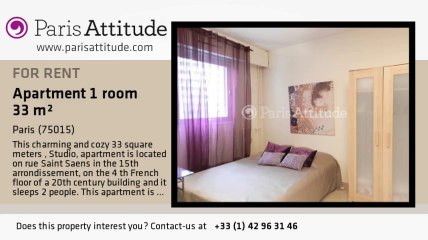 Alcove Studio Apartment for rent - Tour Eiffel, Paris - Ref. 8265