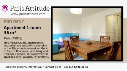 Alcove Studio Apartment for rent - Quartier Latin/St Michel, Paris - Ref. 8087