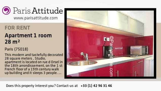 Studio Apartment for rent - Sacré Cœur, Paris - Ref. 6018