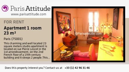 Studio Apartment for rent - Châtelet, Paris - Ref. 1158