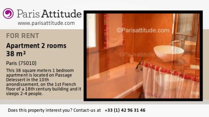 1 Bedroom Apartment for rent - Canal St Martin, Paris - Ref. 576