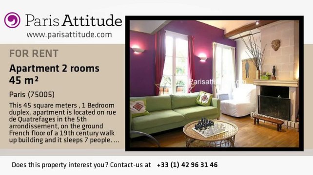 1 Bedroom Duplex for rent - Jardin des Plantes, Paris - Ref. 5903