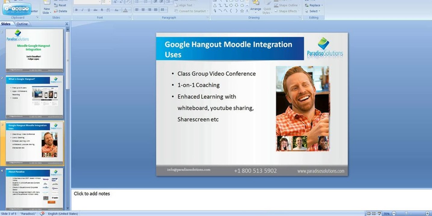 Moodle Google Hangout Demo