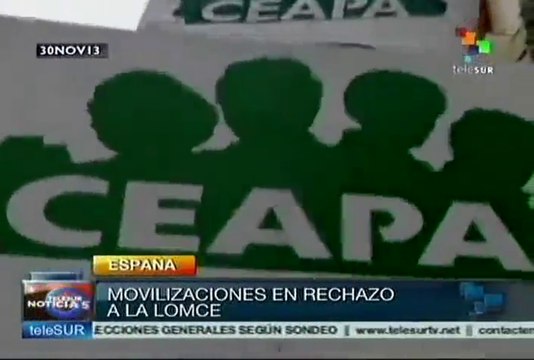 Millones de españoles marchan contra la reforma educativa