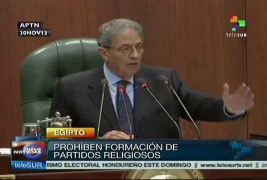 Prohíben en Egipto formación de partidos religiosos