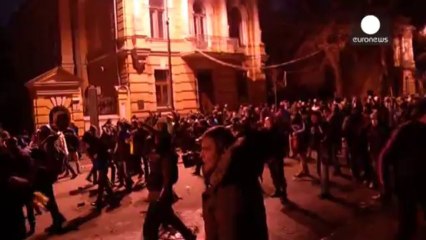 Enfrentamientos en Kiev en la gran jornada de protesta contra el presidente