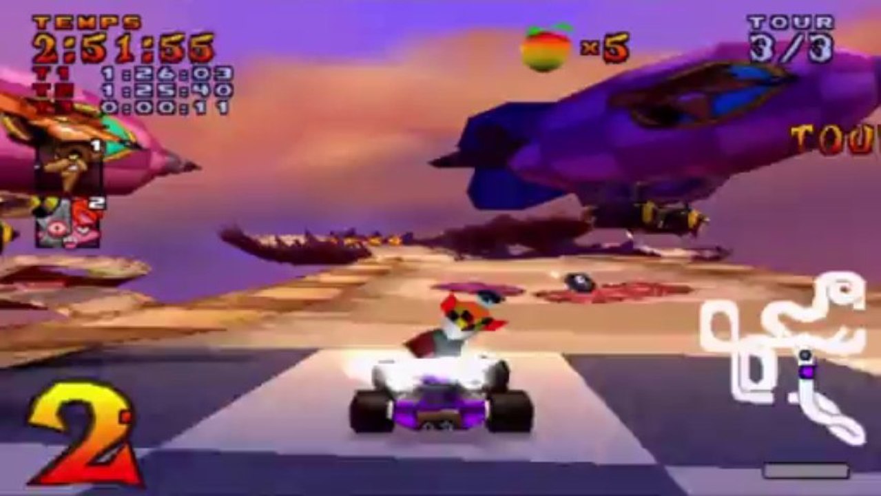 Crash Team Racing - Aventure - Ville Citadelle : Défi Pinstripe