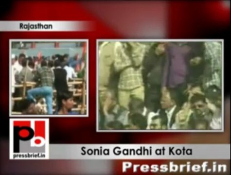 Sonia Gandhi takes on BJP in Kota (Rajasthan), praises Congress government in the state
