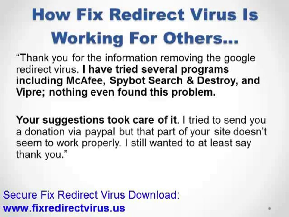 Fix Redirect Virus Review - Easy Way To Remove Google Redirect Virus - from YouTube by Offliberty_1