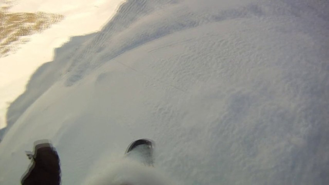 Freeride route Valluga - Zürs feb. 2013, Snowboard and ski - GoPro