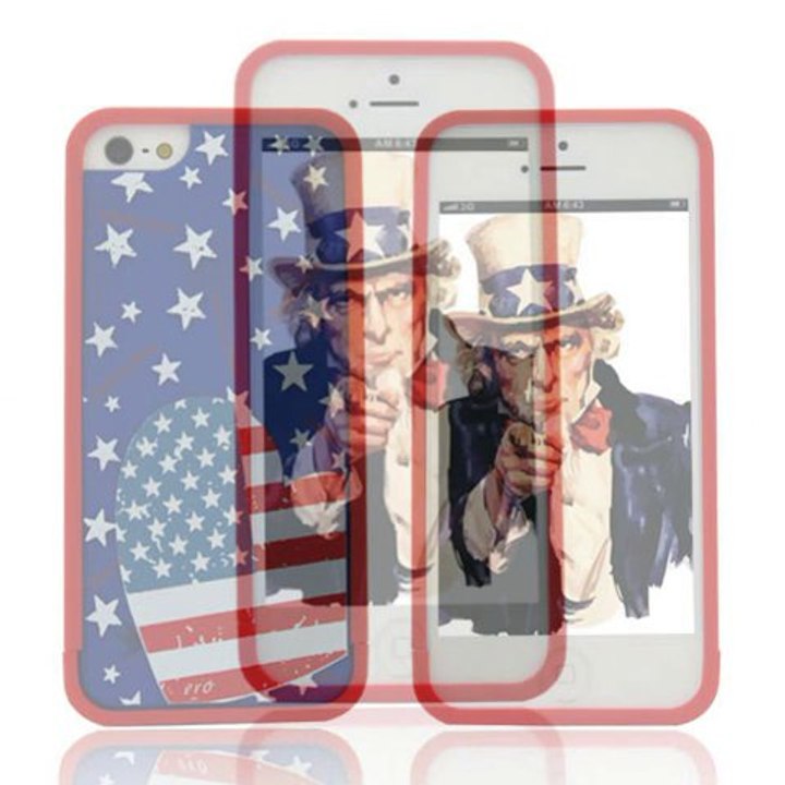 Hytparts.com-Stylish USA American Flag Hard Back Cover Case for iPhone 5