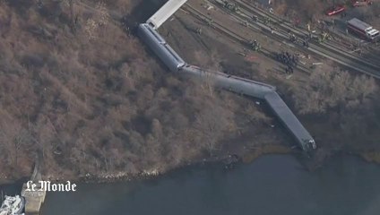 New York : les images du train après l'accident