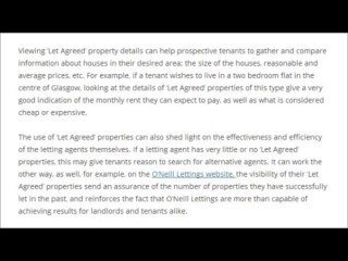 O'Neill Lettings and a New Tool for Tenants