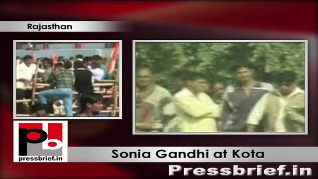 Sonia Gandhi takes on BJP in Kota (Rajasthan), praises Congress government in the state