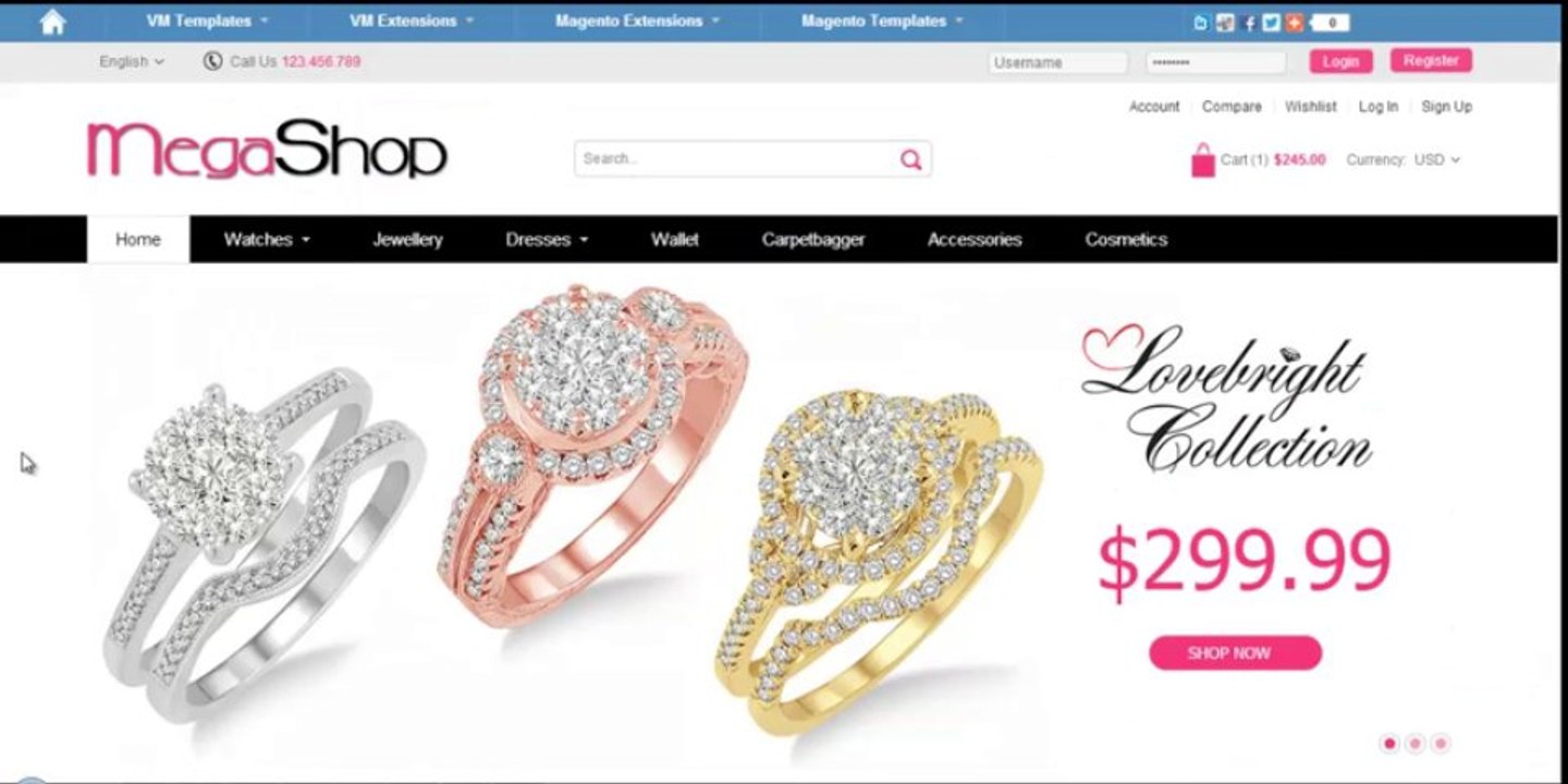 MEGASHOP  RESPONSIVE MAGENTO THEMES