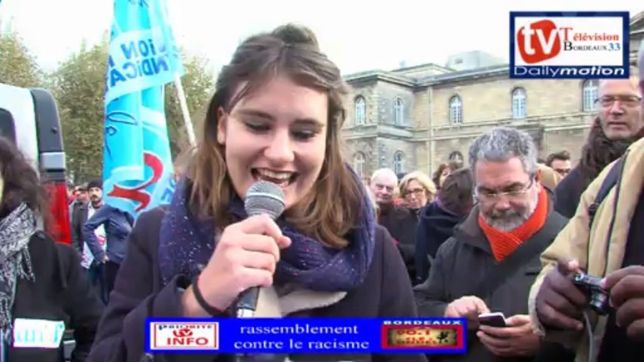 les intervenants ont pris la paroles karfa sira dialo, lunef, l'union lycéenne nationale de Gironde