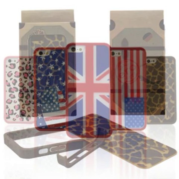 Hytparts.com-Giraffe Pattern Protective Hard Bumper Case for iPhone 5 Back Cover