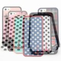 Hytparts.com-For iPhone 5 Slim Polka Dots Protector Hard Skin Cover Slider Bumper Case