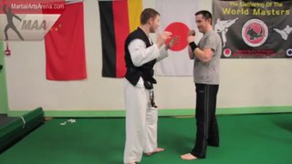 Karate Technique - Push Hand Away and Kick Leg