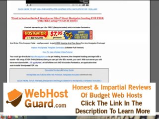 Get Hostgator Hosting For FREE (Setup Included) Works With The Hatchling Or Baby Package