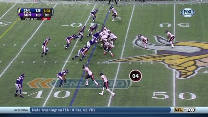 Vikings defense, sack, 4-yd loss