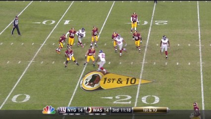 Giants defense, sack, 2-yd loss